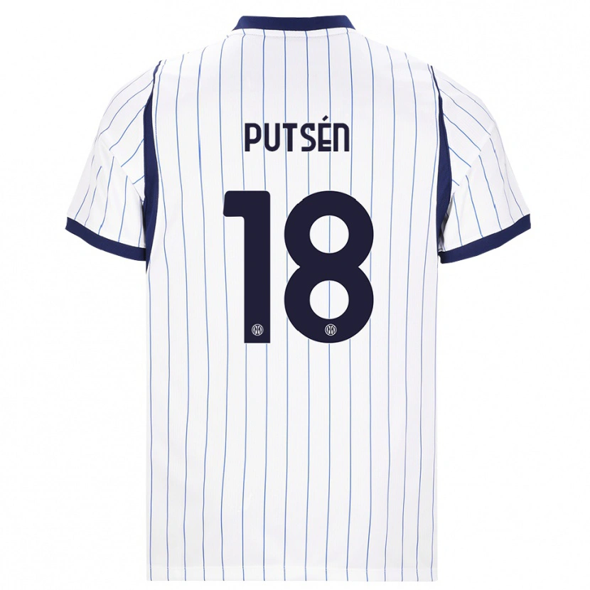 Danxen Kinder Dino Putsén #18 Weiß Dunkelblau Auswärtstrikot Trikot 2026/27 T-Shirt Österreich