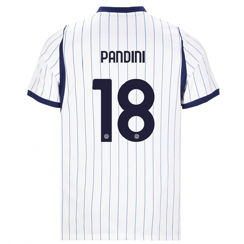 Danxen Kinder Marta Pandini #18 Weiß Dunkelblau Auswärtstrikot Trikot 2026/27 T-Shirt Österreich