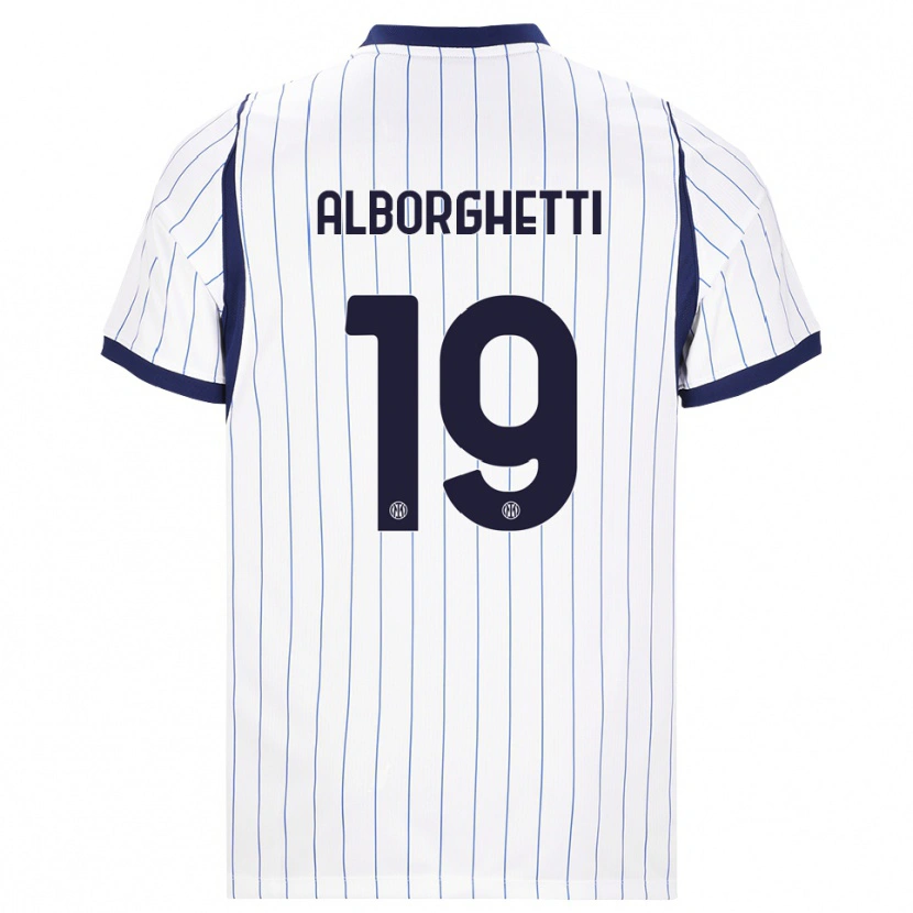 Danxen Kinder Lisa Alborghetti #19 Weiß Dunkelblau Auswärtstrikot Trikot 2026/27 T-Shirt Österreich