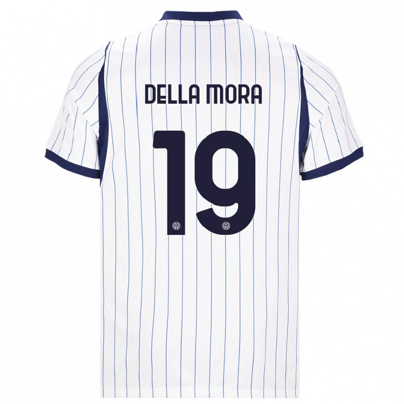 Danxen Kinder Tommaso Della Mora #19 Weiß Dunkelblau Auswärtstrikot Trikot 2026/27 T-Shirt Österreich