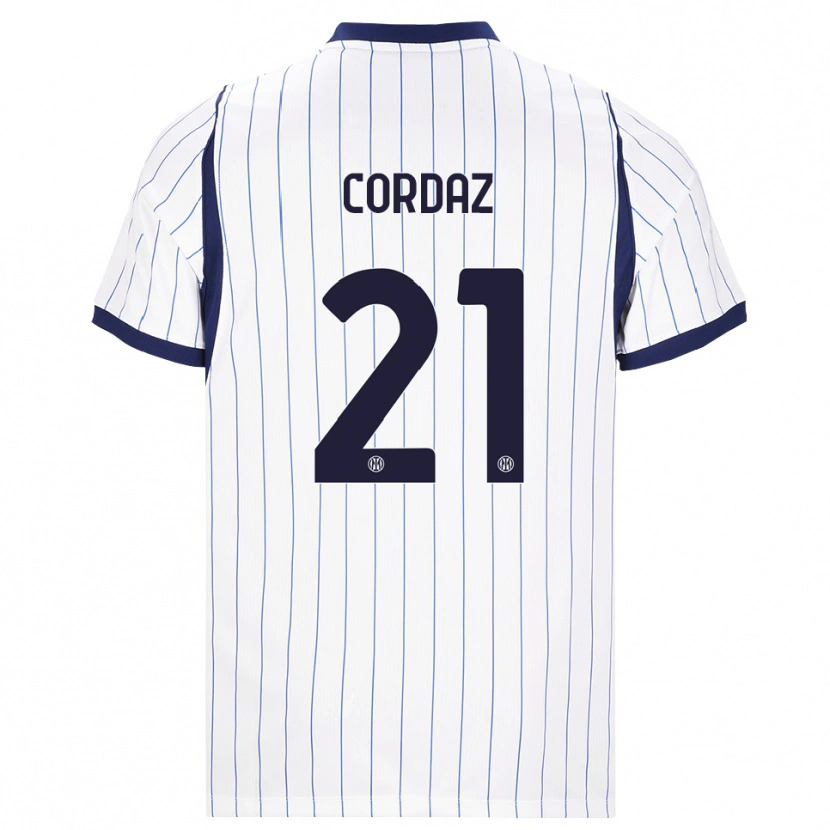 Danxen Kinder Alex Cordaz #21 Weiß Dunkelblau Auswärtstrikot Trikot 2026/27 T-Shirt Österreich