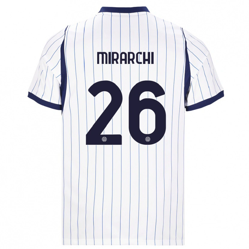 Danxen Kinder Mattia Mirarchi #26 Weiß Dunkelblau Auswärtstrikot Trikot 2026/27 T-Shirt Österreich