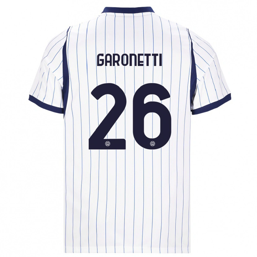 Danxen Kinder Gabriele Garonetti #26 Weiß Dunkelblau Auswärtstrikot Trikot 2026/27 T-Shirt Österreich