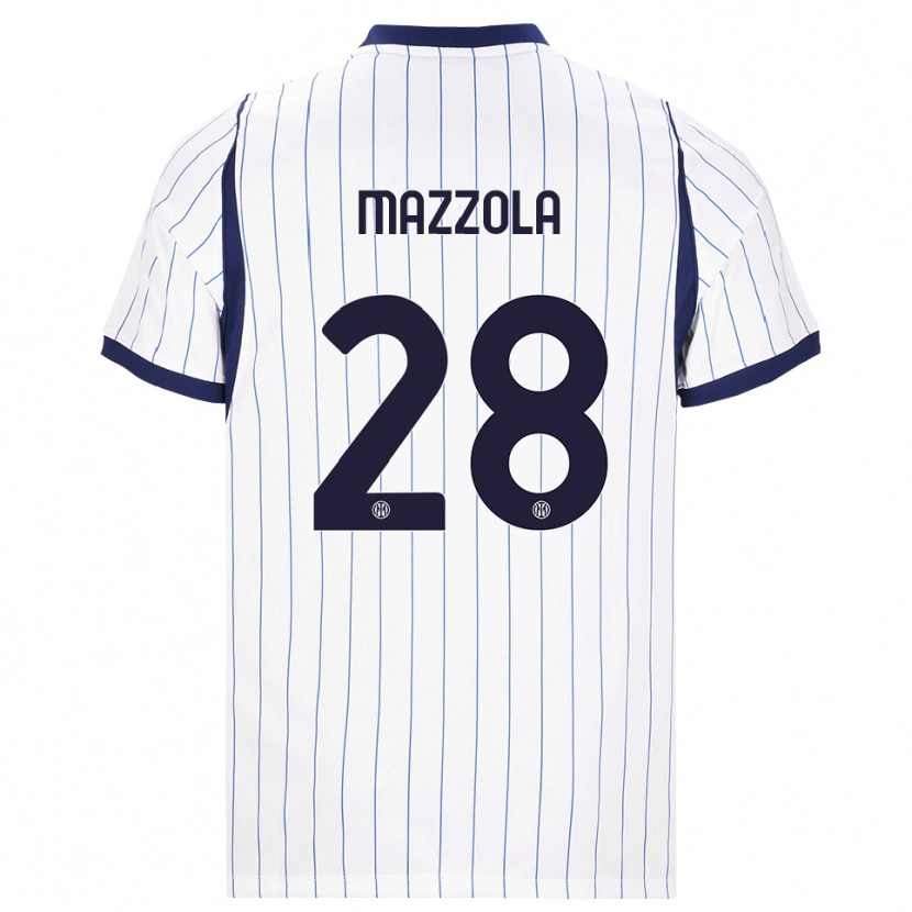 Danxen Kinder Giuseppe Mazzola #28 Weiß Dunkelblau Auswärtstrikot Trikot 2026/27 T-Shirt Österreich