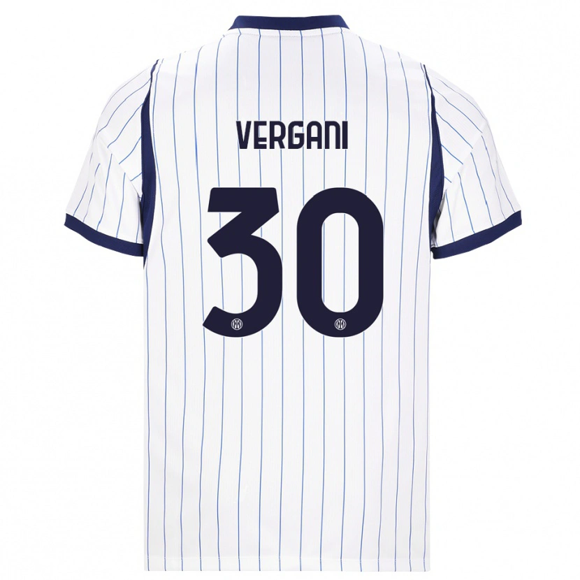 Danxen Kinder Bianca Vergani #30 Weiß Dunkelblau Auswärtstrikot Trikot 2026/27 T-Shirt Österreich