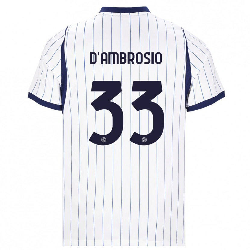 Danxen Kinder Danilo D'ambrosio #33 Weiß Dunkelblau Auswärtstrikot Trikot 2026/27 T-Shirt Österreich