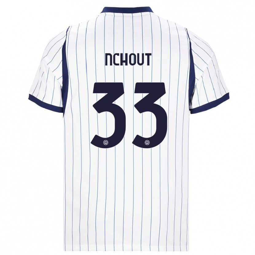 Danxen Kinder Ajara Nchout #33 Weiß Dunkelblau Auswärtstrikot Trikot 2026/27 T-Shirt Österreich