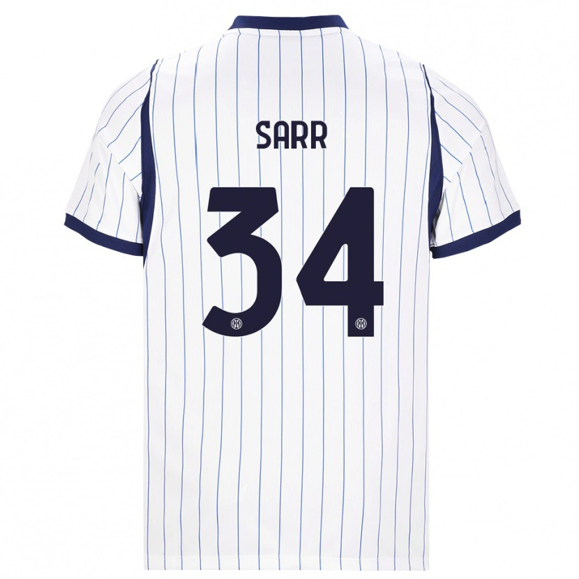 Danxen Kinder Amadou Sarr #34 Weiß Dunkelblau Auswärtstrikot Trikot 2026/27 T-Shirt Österreich