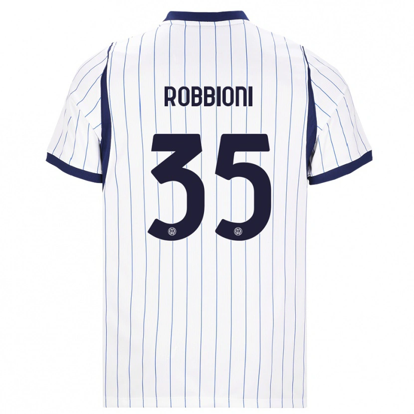 Danxen Kinder Matilde Robbioni #35 Weiß Dunkelblau Auswärtstrikot Trikot 2026/27 T-Shirt Österreich