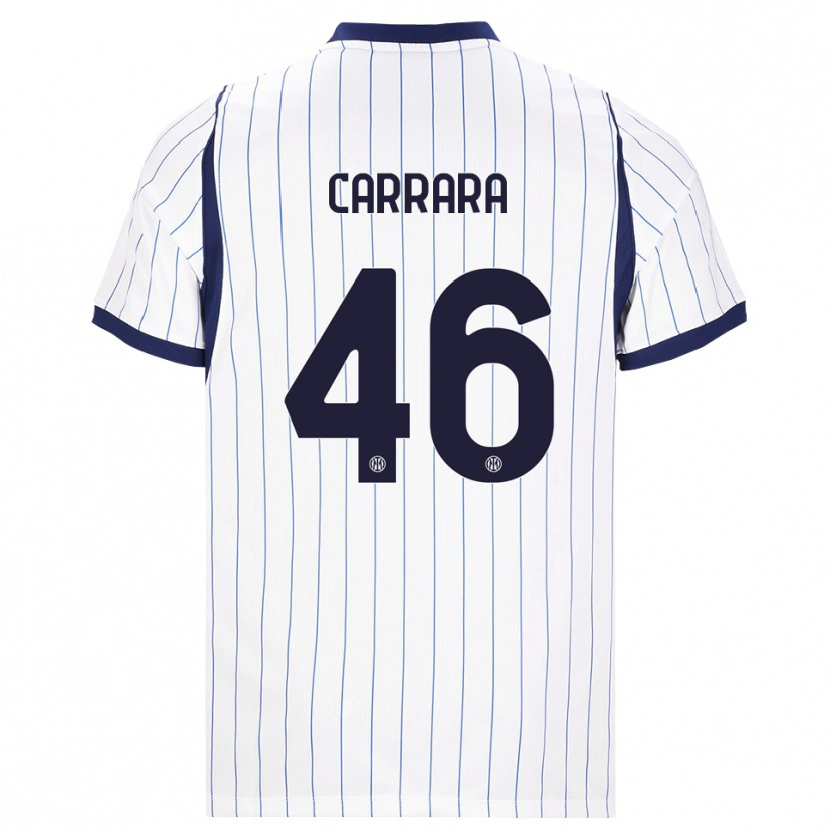 Danxen Kinder Cristian Carrara #46 Weiß Dunkelblau Auswärtstrikot Trikot 2026/27 T-Shirt Österreich