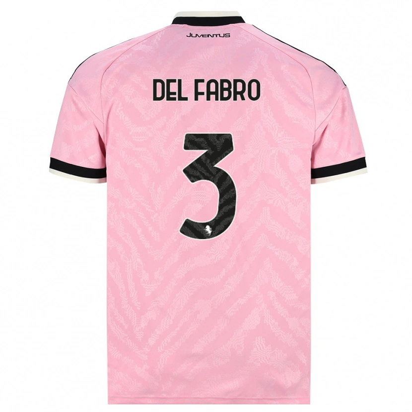 Danxen Kinder Jacopo Del Fabro #3 Pink Schwarz Auswärtstrikot Trikot 2026/27 T-Shirt Österreich