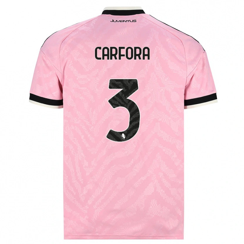 Danxen Kinder Riccardo Carfora #3 Pink Schwarz Auswärtstrikot Trikot 2026/27 T-Shirt Österreich