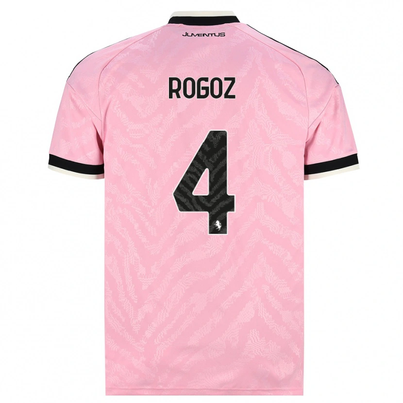 Danxen Kinder Nicolas Rogoz #4 Pink Schwarz Auswärtstrikot Trikot 2026/27 T-Shirt Österreich