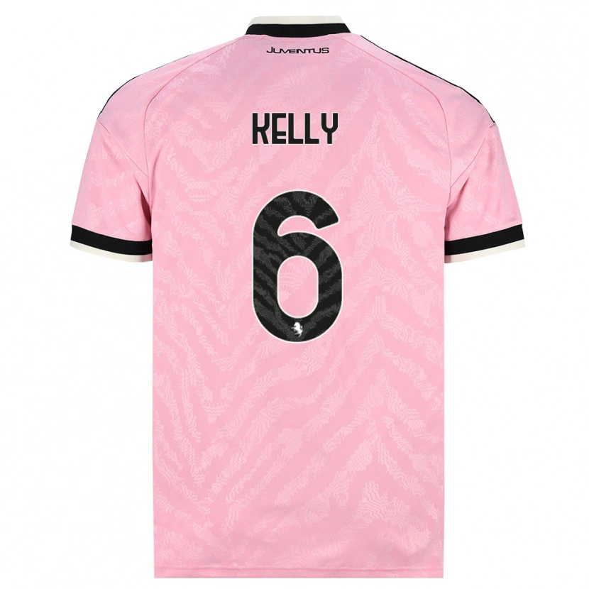 Danxen Kinder Lloyd Kelly #6 Pink Schwarz Auswärtstrikot Trikot 2026/27 T-Shirt Österreich