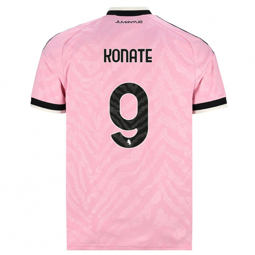 Danxen Kinder Ismaël Konaté #9 Pink Schwarz Auswärtstrikot Trikot 2026/27 T-Shirt Österreich