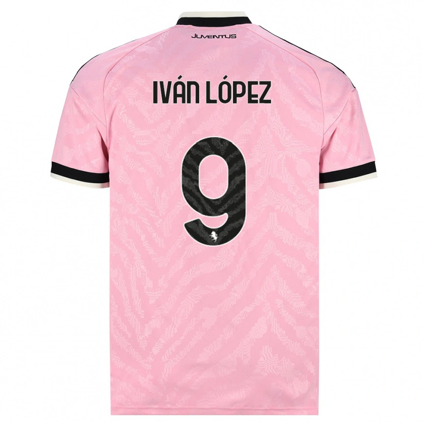 Danxen Kinder Iván López #9 Pink Schwarz Auswärtstrikot Trikot 2026/27 T-Shirt Österreich