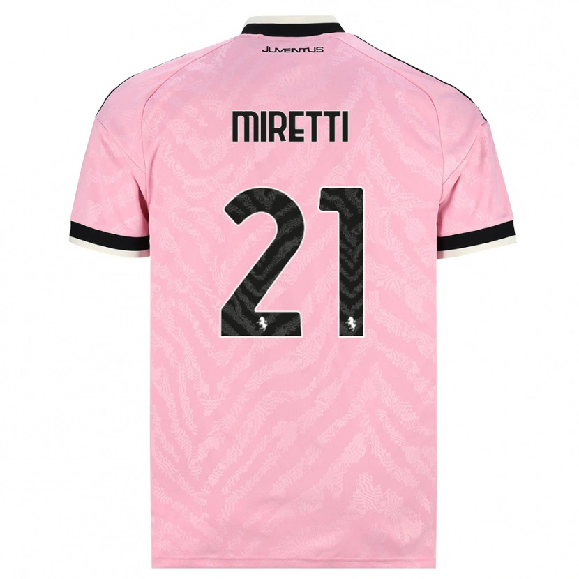 Danxen Kinder Fabio Miretti #21 Pink Schwarz Auswärtstrikot Trikot 2026/27 T-Shirt Österreich