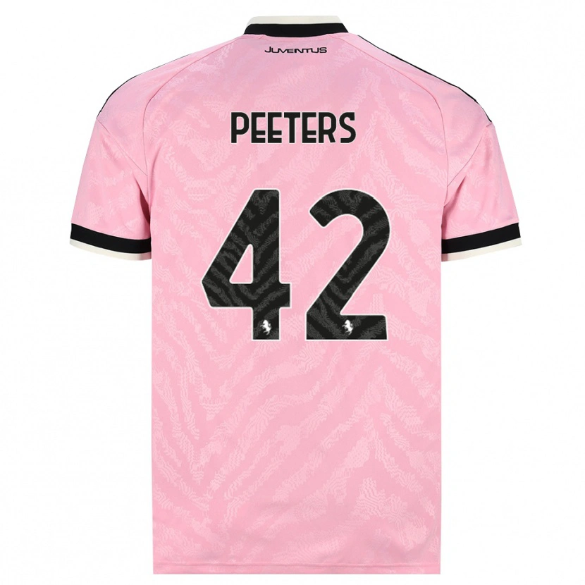 Danxen Kinder Daouda Peeters #42 Pink Schwarz Auswärtstrikot Trikot 2026/27 T-Shirt Österreich