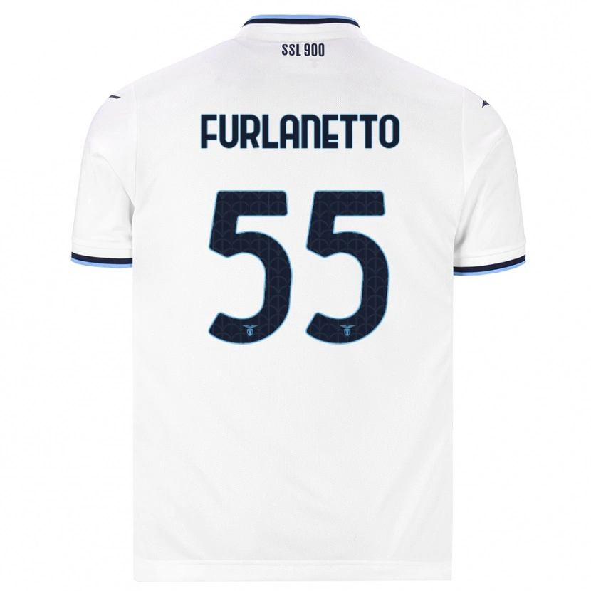 Danxen Kinder Alessio Furlanetto #55 Weiß Dunkelblau Auswärtstrikot Trikot 2026/27 T-Shirt Österreich