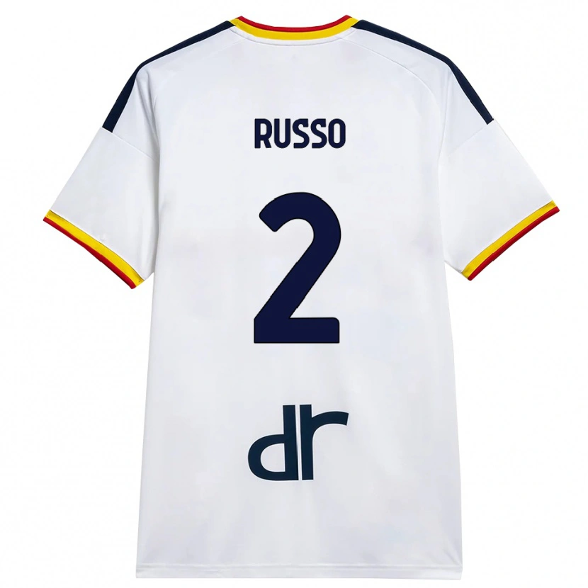 Danxen Kinder Luca Russo #2 Weiß Gelb Rot Auswärtstrikot Trikot 2026/27 T-Shirt Österreich