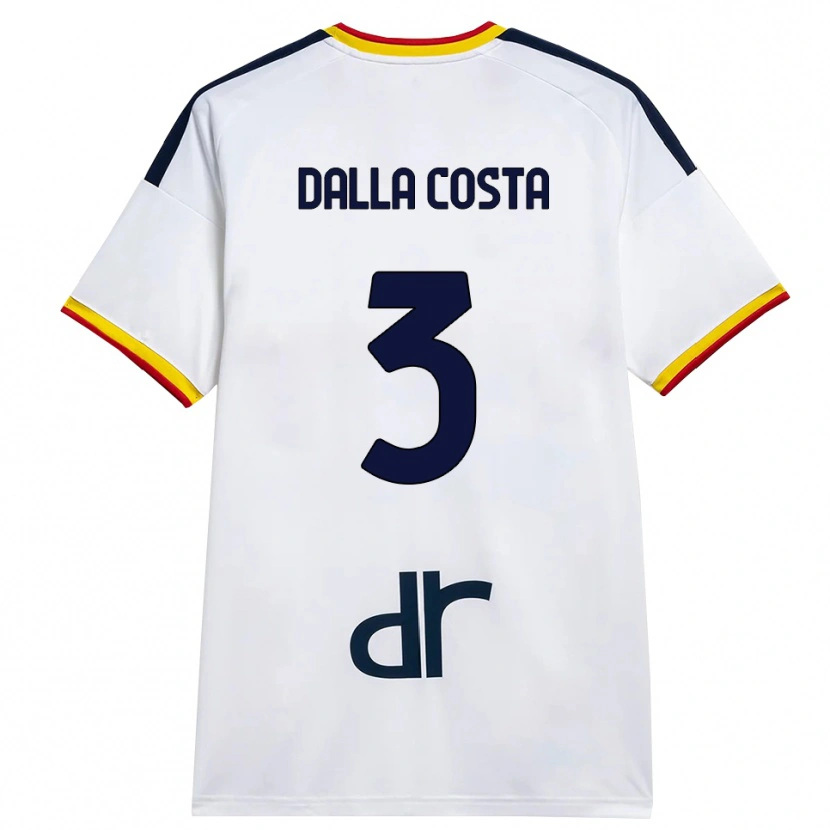Danxen Kinder Luca Dalla Costa #3 Weiß Gelb Rot Auswärtstrikot Trikot 2026/27 T-Shirt Österreich
