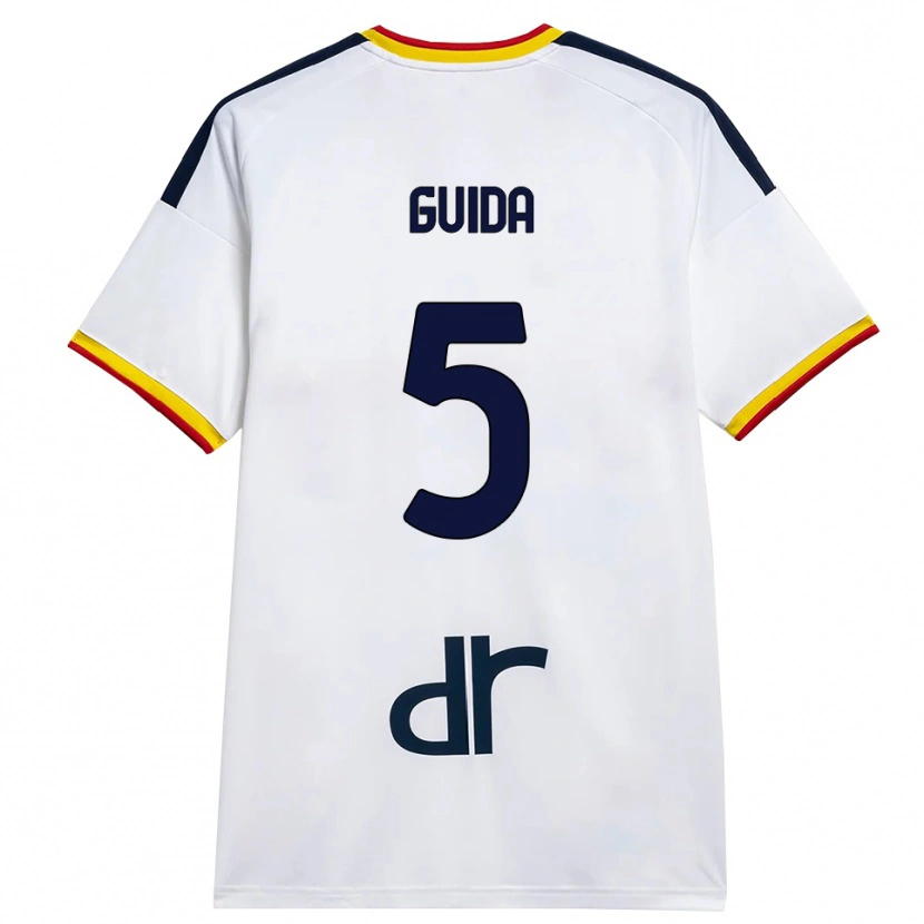 Danxen Kinder Francesco Guida #5 Weiß Gelb Rot Auswärtstrikot Trikot 2026/27 T-Shirt Österreich