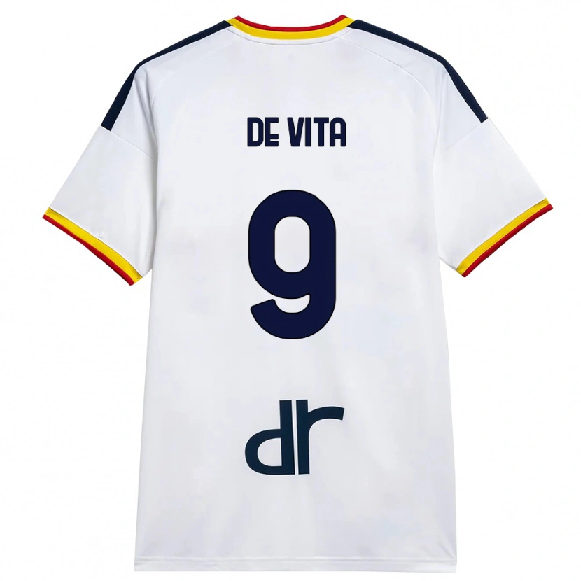 Danxen Kinder Mattia De Vita #9 Weiß Gelb Rot Auswärtstrikot Trikot 2026/27 T-Shirt Österreich