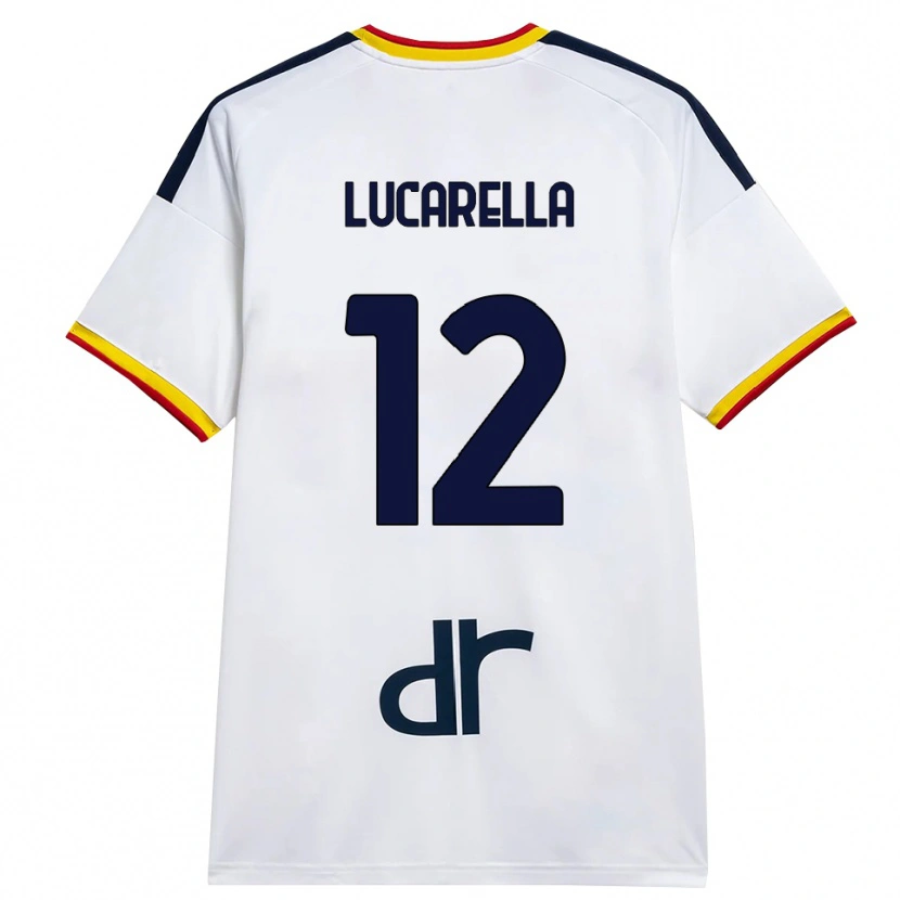 Danxen Kinder Andrea Lucarella #12 Weiß Gelb Rot Auswärtstrikot Trikot 2026/27 T-Shirt Österreich