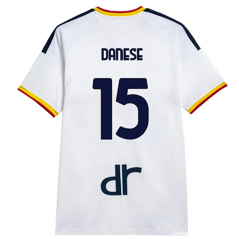 Danxen Kinder Tommaso Danese #15 Weiß Gelb Rot Auswärtstrikot Trikot 2026/27 T-Shirt Österreich