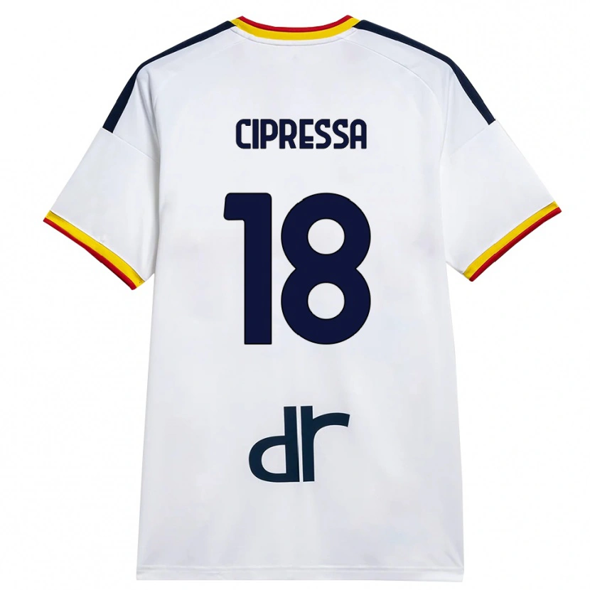 Danxen Kinder Lorenzo Cipressa #18 Weiß Gelb Rot Auswärtstrikot Trikot 2026/27 T-Shirt Österreich