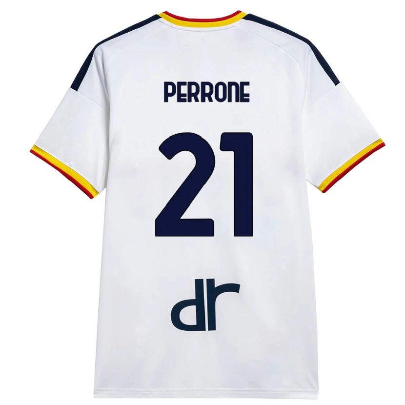 Danxen Kinder Samuele Perrone #21 Weiß Gelb Rot Auswärtstrikot Trikot 2026/27 T-Shirt Österreich