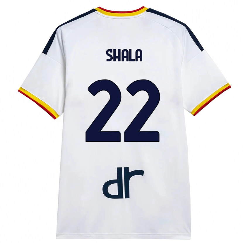 Danxen Kinder Erlis Shala #22 Weiß Gelb Rot Auswärtstrikot Trikot 2026/27 T-Shirt Österreich