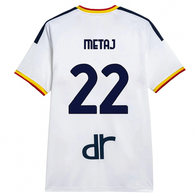 Danxen Kinder Dejvi Metaj #22 Weiß Gelb Rot Auswärtstrikot Trikot 2026/27 T-Shirt Österreich