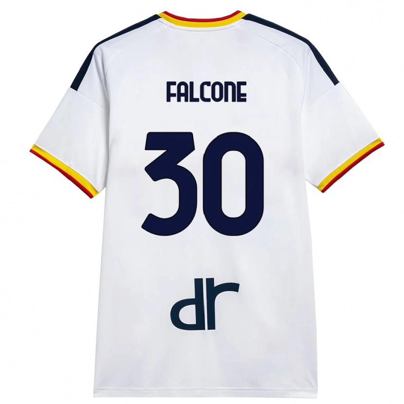 Danxen Kinder Wladimiro Falcone #30 Weiß Gelb Rot Auswärtstrikot Trikot 2026/27 T-Shirt Österreich