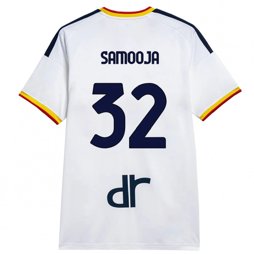 Danxen Kinder Jasper Samooja #32 Weiß Gelb Rot Auswärtstrikot Trikot 2026/27 T-Shirt Österreich