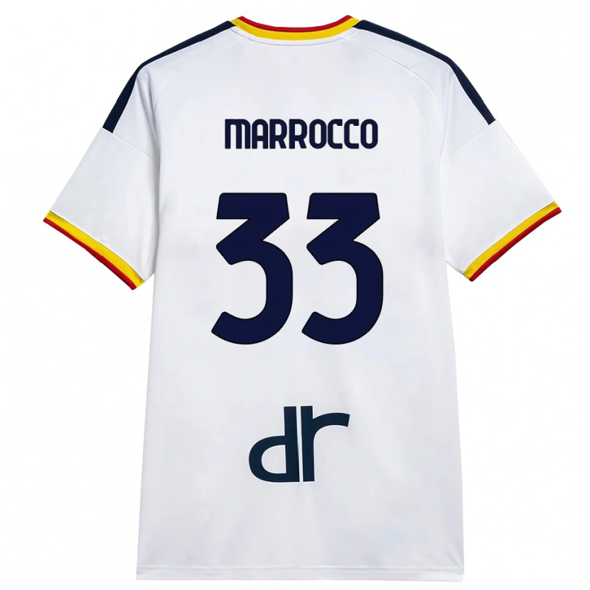 Danxen Kinder Iacopo Marrocco #33 Weiß Gelb Rot Auswärtstrikot Trikot 2026/27 T-Shirt Österreich