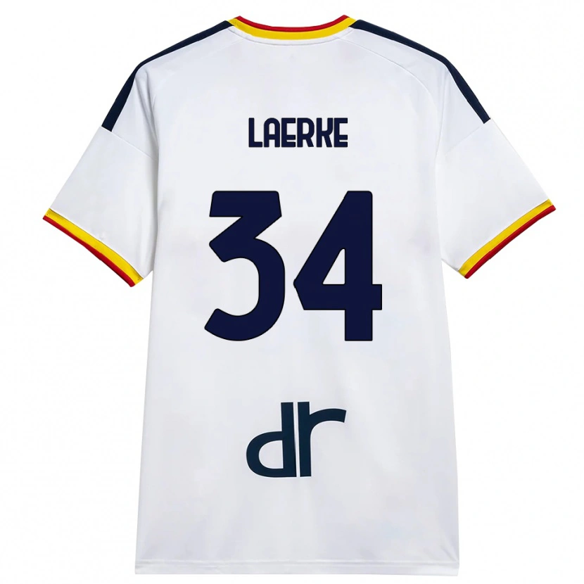 Danxen Kinder Hjalte Lærke #34 Weiß Gelb Rot Auswärtstrikot Trikot 2026/27 T-Shirt Österreich