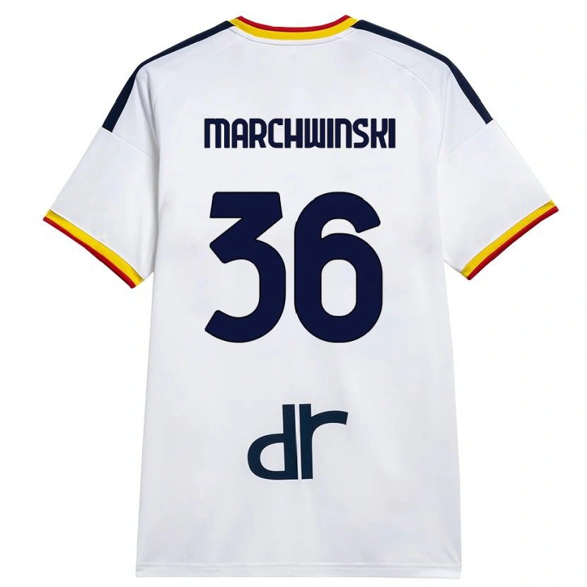 Danxen Kinder Filip Marchwinski #36 Weiß Gelb Rot Auswärtstrikot Trikot 2026/27 T-Shirt Österreich