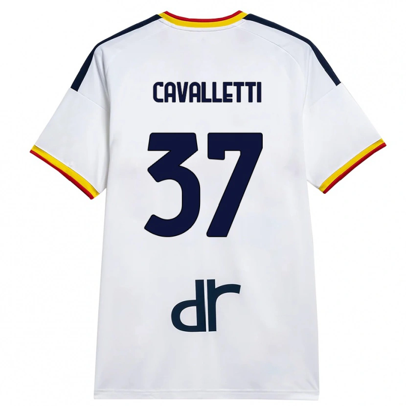 Danxen Kinder Cristian Cavalletti #37 Weiß Gelb Rot Auswärtstrikot Trikot 2026/27 T-Shirt Österreich