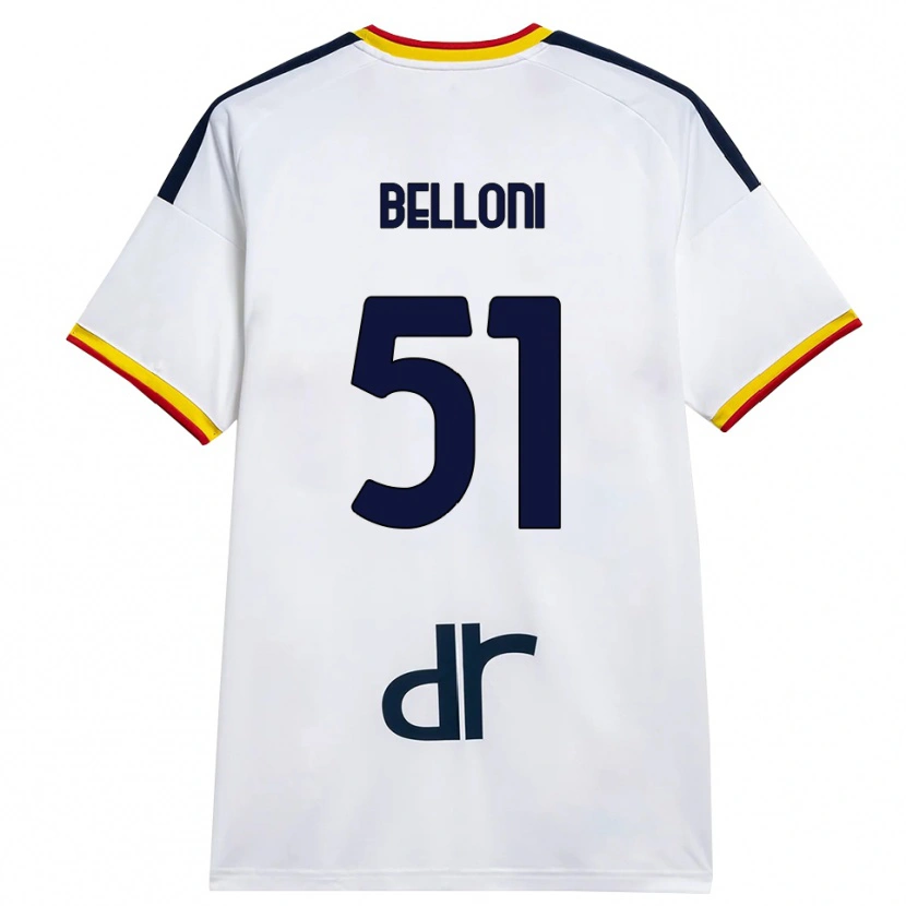 Danxen Kinder Giacomo Belloni #51 Weiß Gelb Rot Auswärtstrikot Trikot 2026/27 T-Shirt Österreich