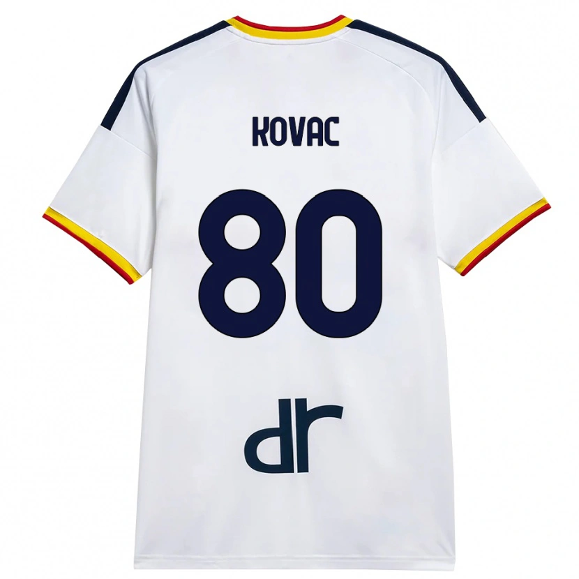 Danxen Kinder Niko Kovač #80 Weiß Gelb Rot Auswärtstrikot Trikot 2026/27 T-Shirt Österreich