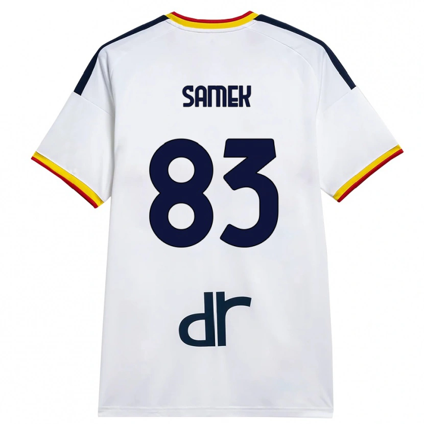 Danxen Kinder Daniel Samek #83 Weiß Gelb Rot Auswärtstrikot Trikot 2026/27 T-Shirt Österreich