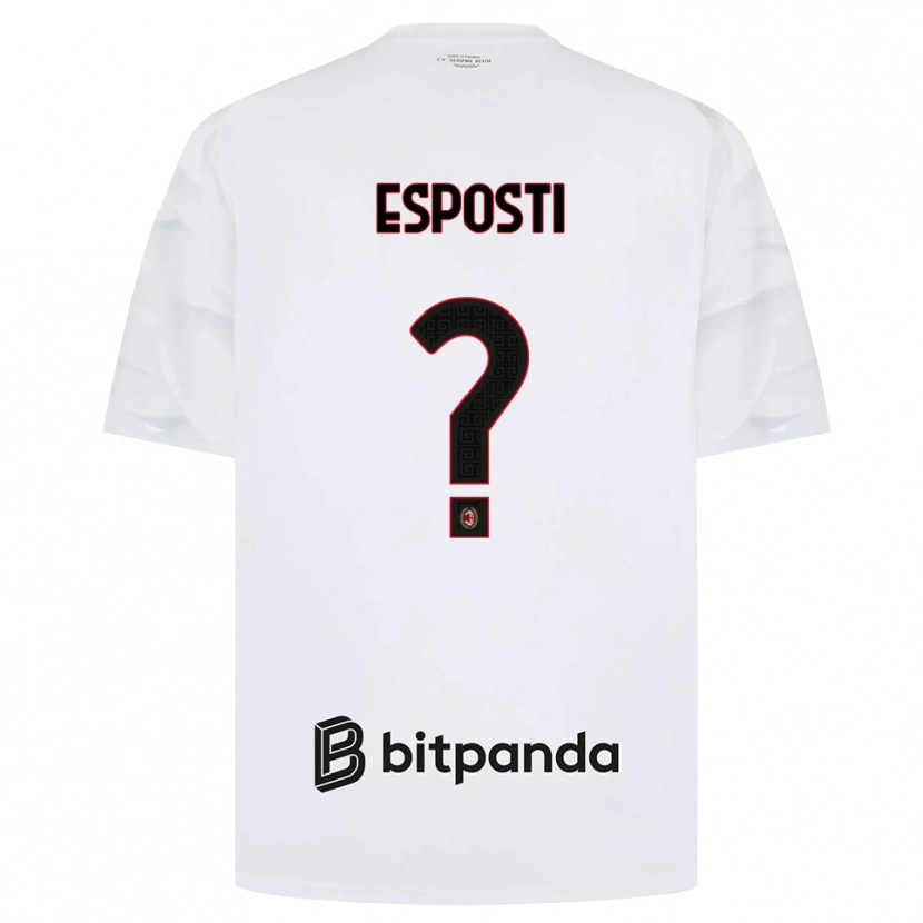 Danxen Kinder Alessandro Esposti #0 Weiß Rot Schwarz Auswärtstrikot Trikot 2026/27 T-Shirt Österreich