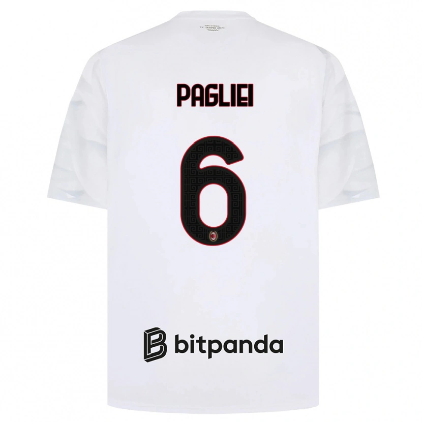 Danxen Kinder Matteo Pagliei #6 Weiß Rot Schwarz Auswärtstrikot Trikot 2026/27 T-Shirt Österreich