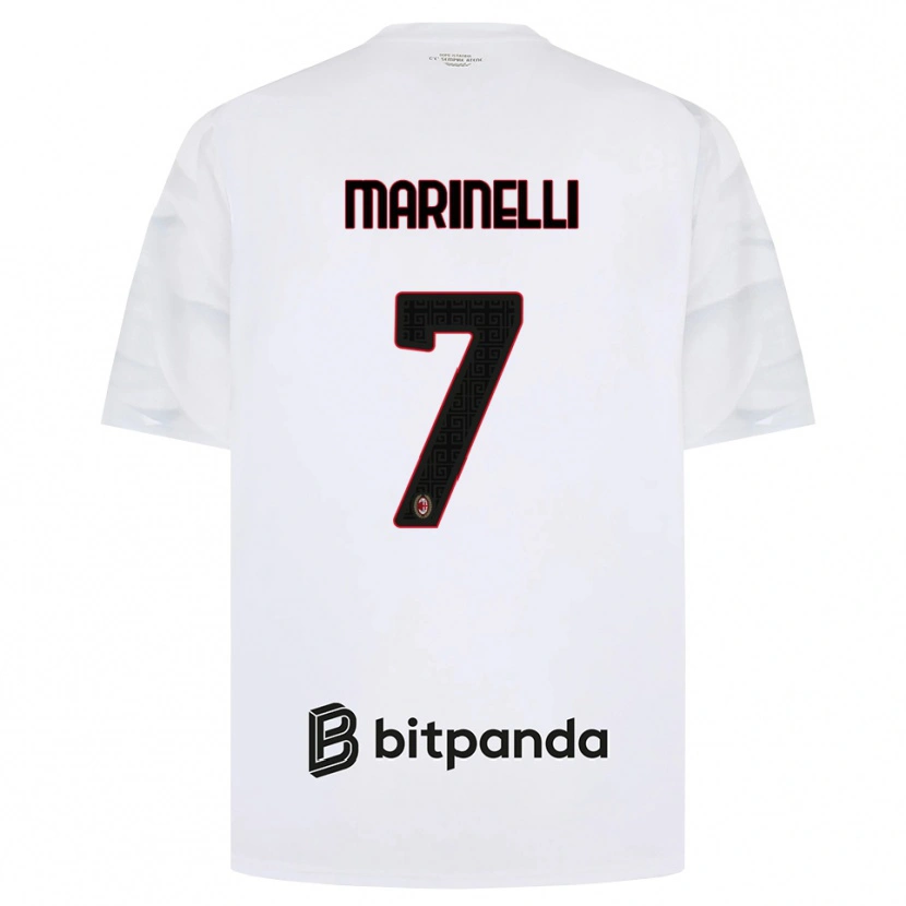 Danxen Kinder Gloria Marinelli #7 Weiß Rot Schwarz Auswärtstrikot Trikot 2026/27 T-Shirt Österreich