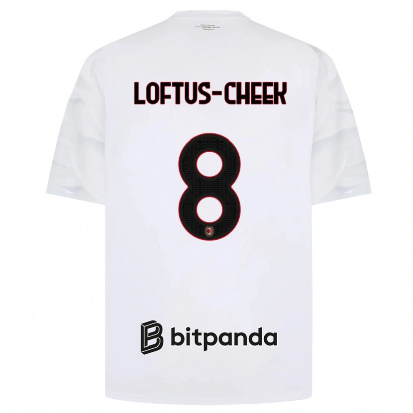 Danxen Kinder Ruben Loftus-Cheek #8 Weiß Rot Schwarz Auswärtstrikot Trikot 2026/27 T-Shirt Österreich