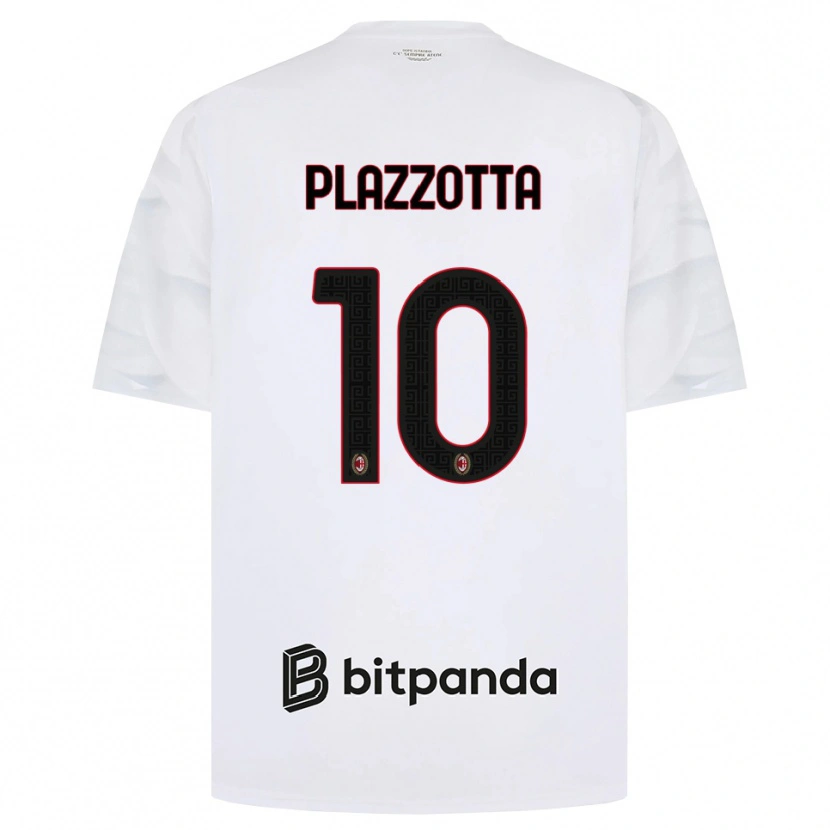 Danxen Kinder Filippo Plazzotta #10 Weiß Rot Schwarz Auswärtstrikot Trikot 2026/27 T-Shirt Österreich