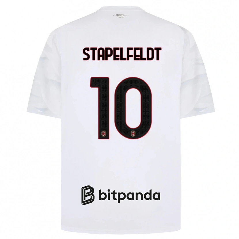 Danxen Kinder Nina Stapelfeldt #10 Weiß Rot Schwarz Auswärtstrikot Trikot 2026/27 T-Shirt Österreich