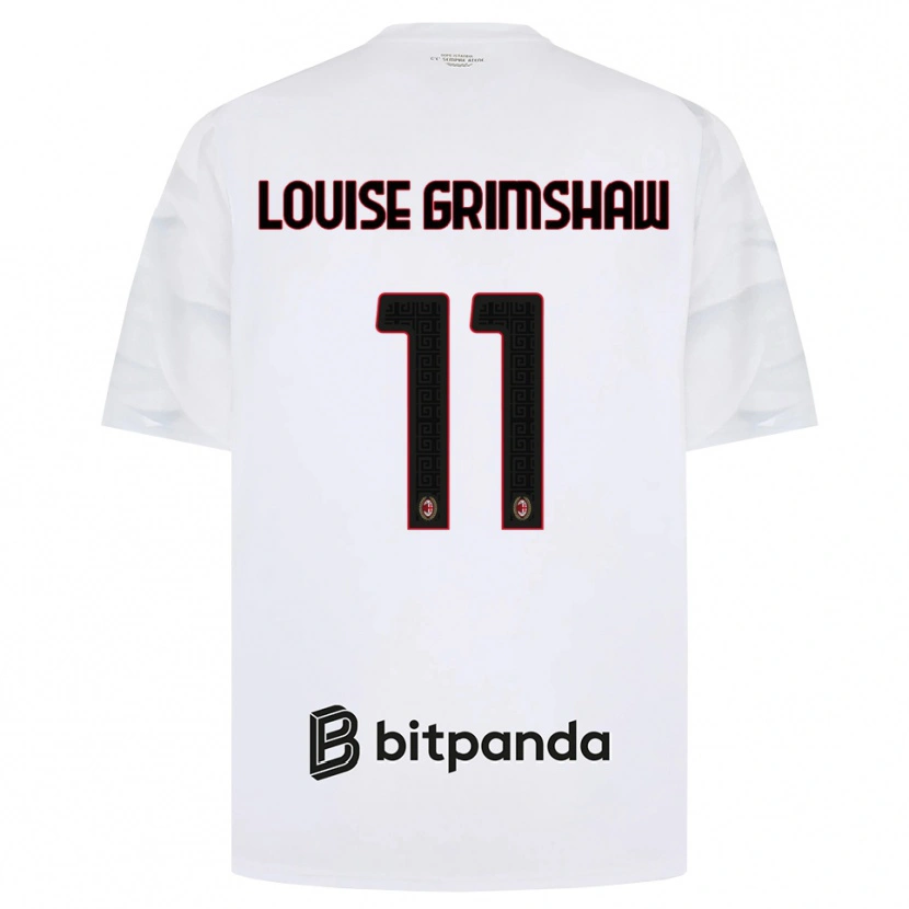 Danxen Kinder Christy Louise Grimshaw #11 Weiß Rot Schwarz Auswärtstrikot Trikot 2026/27 T-Shirt Österreich