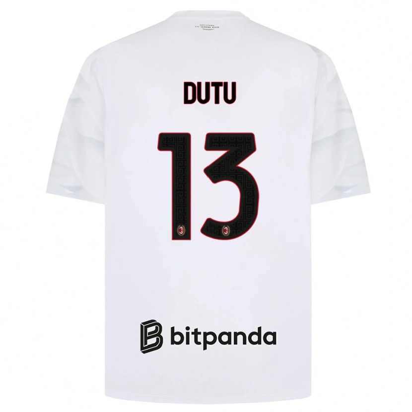 Danxen Kinder Matteo Dutu #13 Weiß Rot Schwarz Auswärtstrikot Trikot 2026/27 T-Shirt Österreich